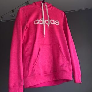 Womens pink adidas sweatshirt.
